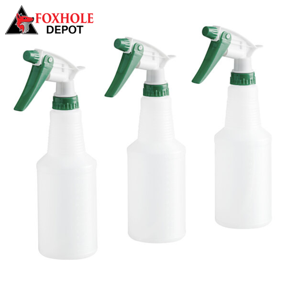 16 oz.Plastic Bottle / Sprayer - 3/Pack - Green