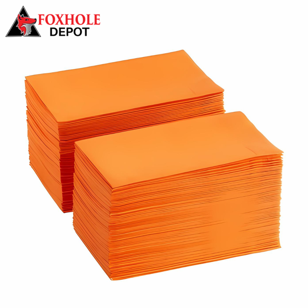 15" x 17" Orange 2-Ply Paper Dinner Napkin - 1000/Case
