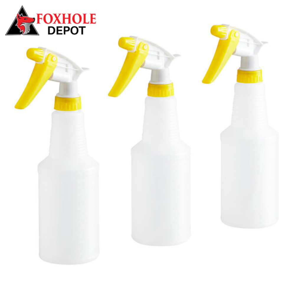 16 oz.Plastic Bottle / Sprayer - 3/Pack - Yellow