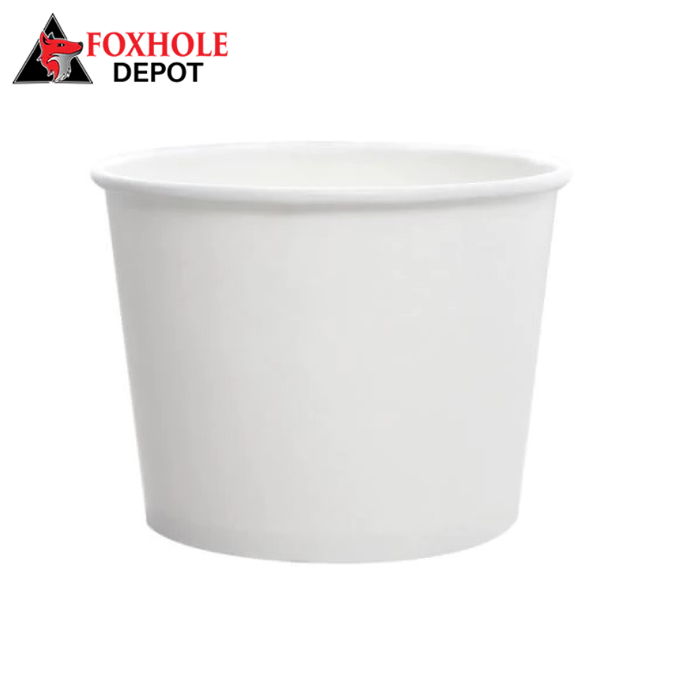 16 oz. White Paper Food Containers Hot Soup Bowls Ice Cream Cups - 500/Case
