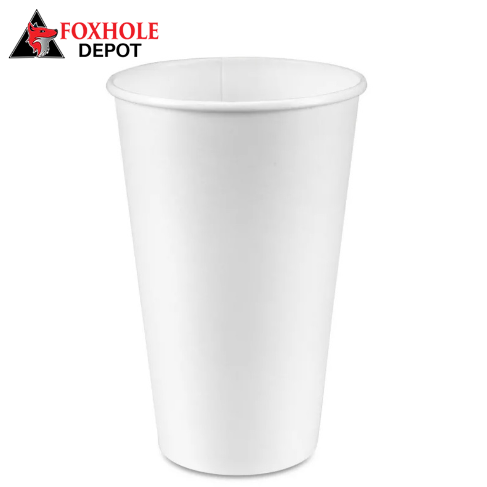 16 oz. White Paper Hot Cups - 1000/Case
