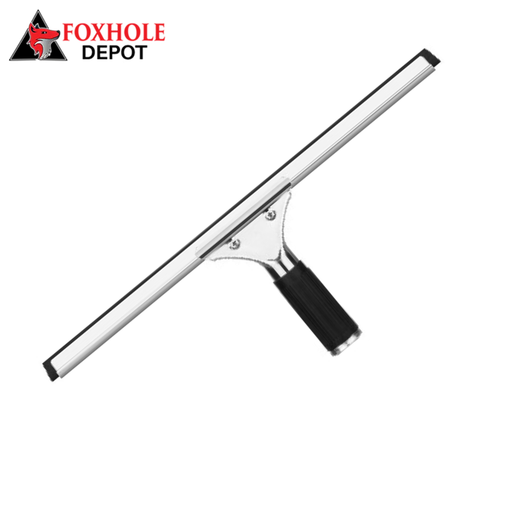 18" Stainless Steel Window Squeegee with Rubber Blade