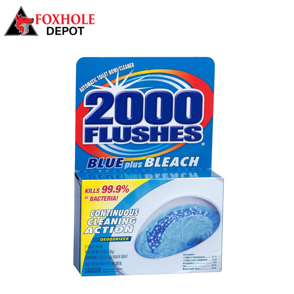 2000 Flushes 208017 Blue Plus Bleach Automatic Toilet Bowl Cleaner - 12/Case