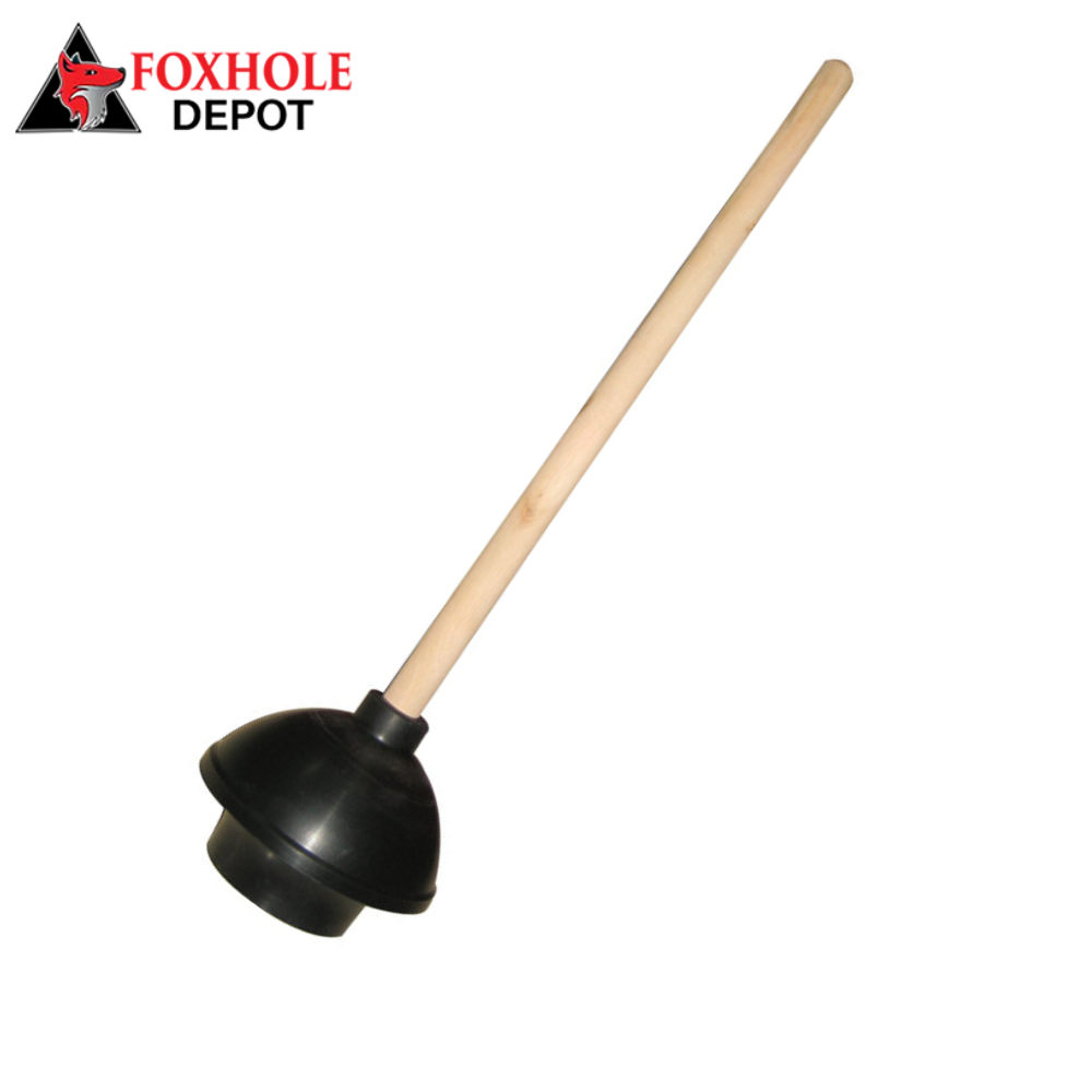 21" Toilet Plunger with Wood Handle - 48/Case