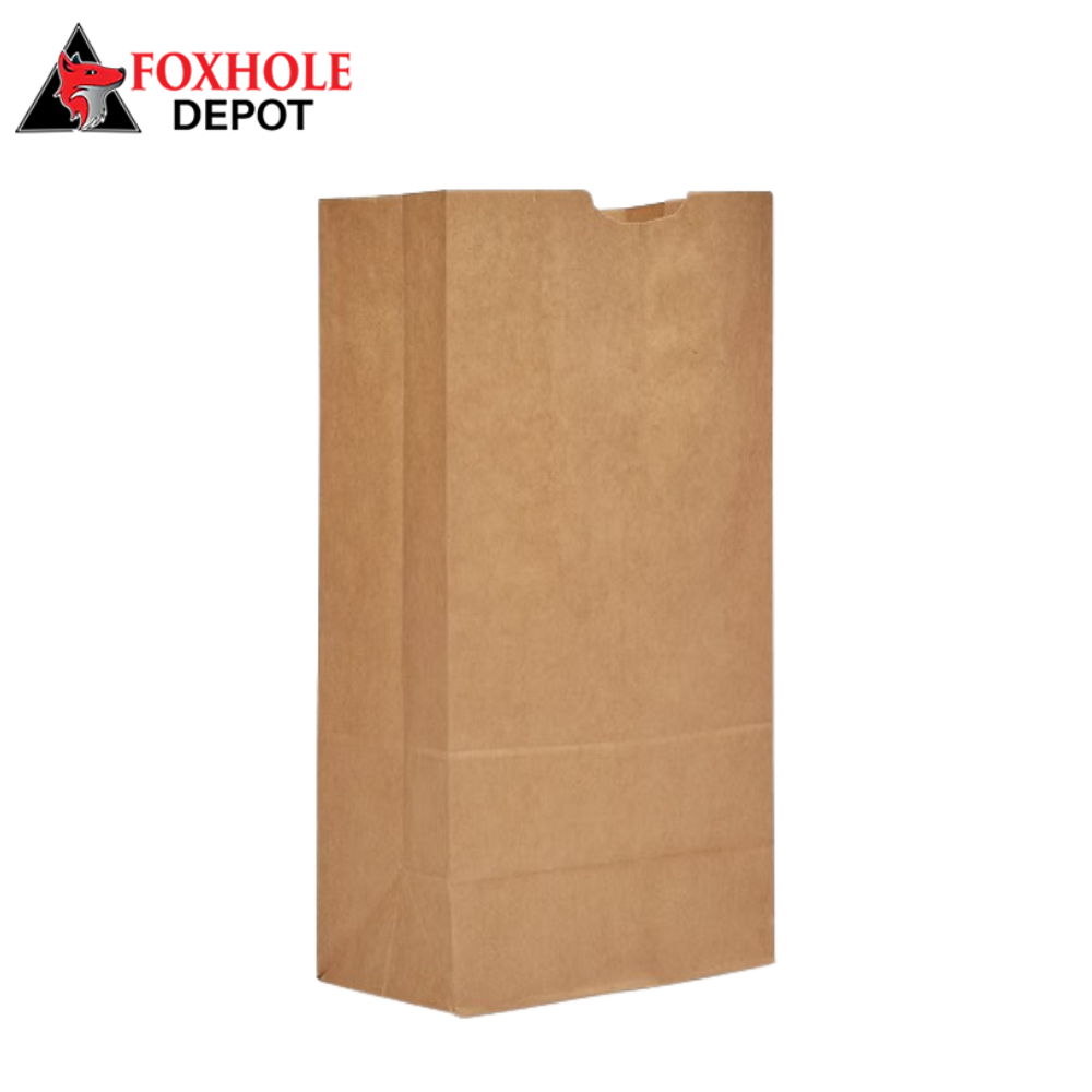 20# Paper Grocery Bag, 16 1/8"H x 8 1/4"W x 5 5/16"D - 500Pack - Kraft
