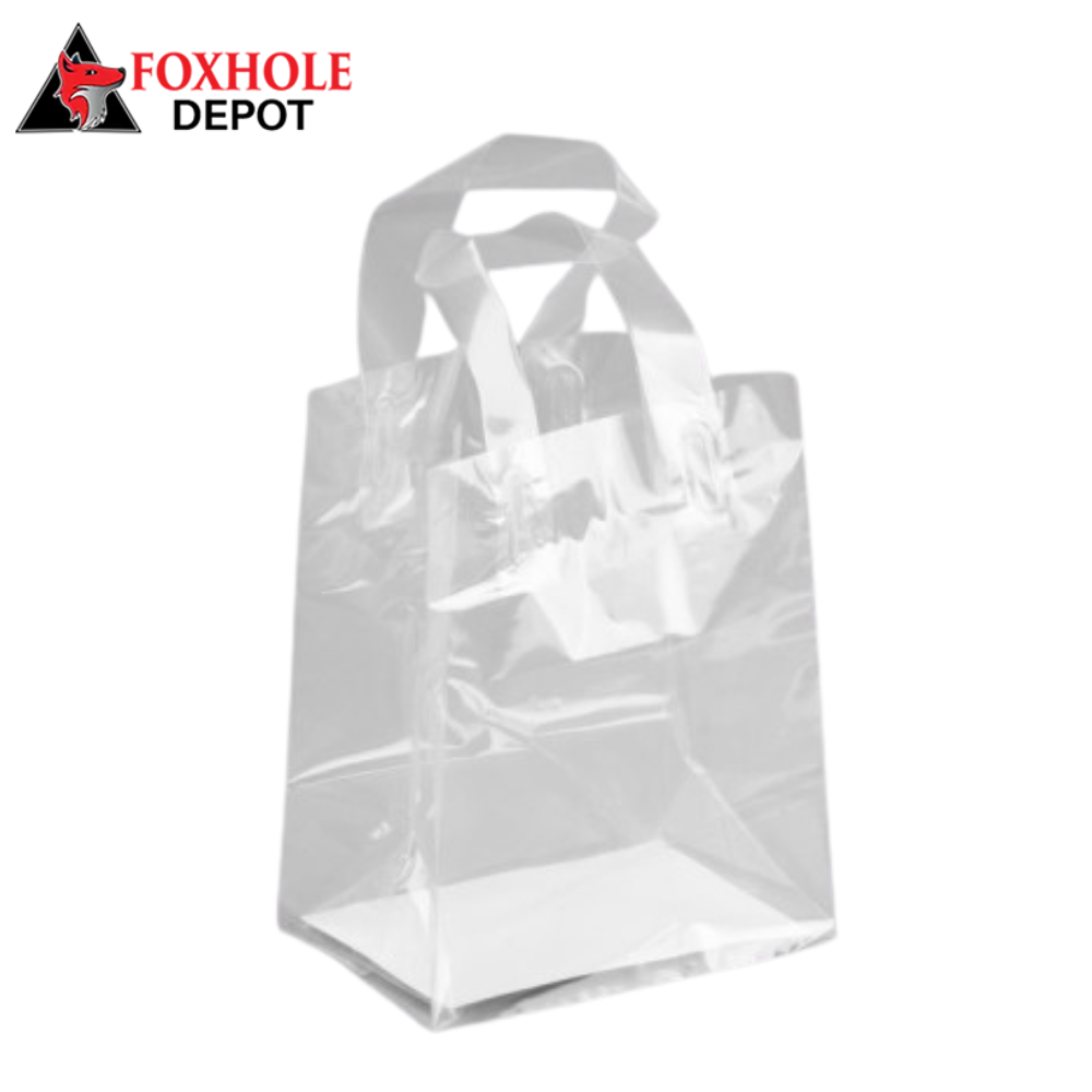 Clear Plastic Bags Shopping Bag With Soft Loop Handle - 200/Case