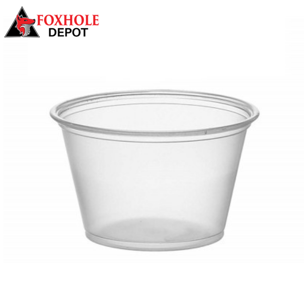 0.75 oz. Clear Souffle/Portion Disposable Plastic Cups (45mm) - 2500/Case
