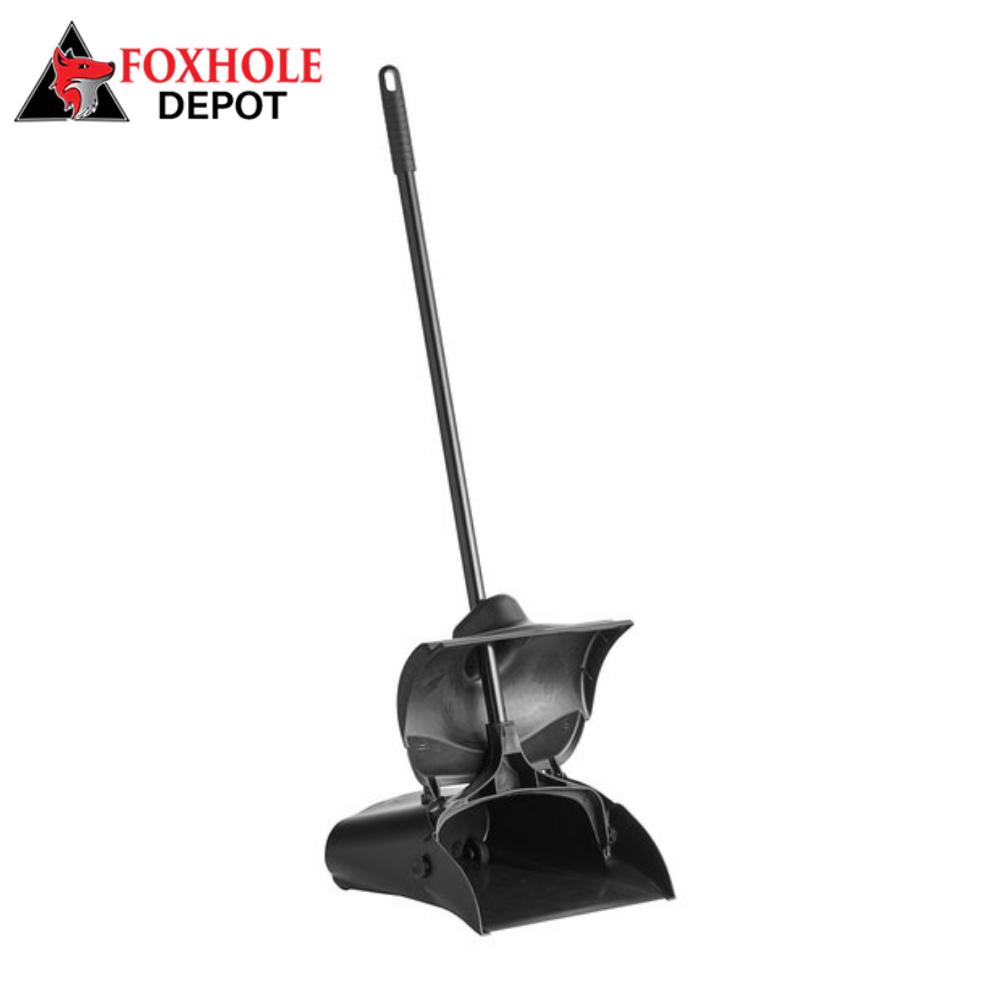 12" Closed-Lid Lobby Dust Pan