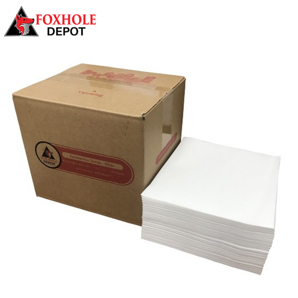 13.5″ x 16″ White Foodservice Towels 1/4 Fold Disposable Cleaning Cloth – 150/Box