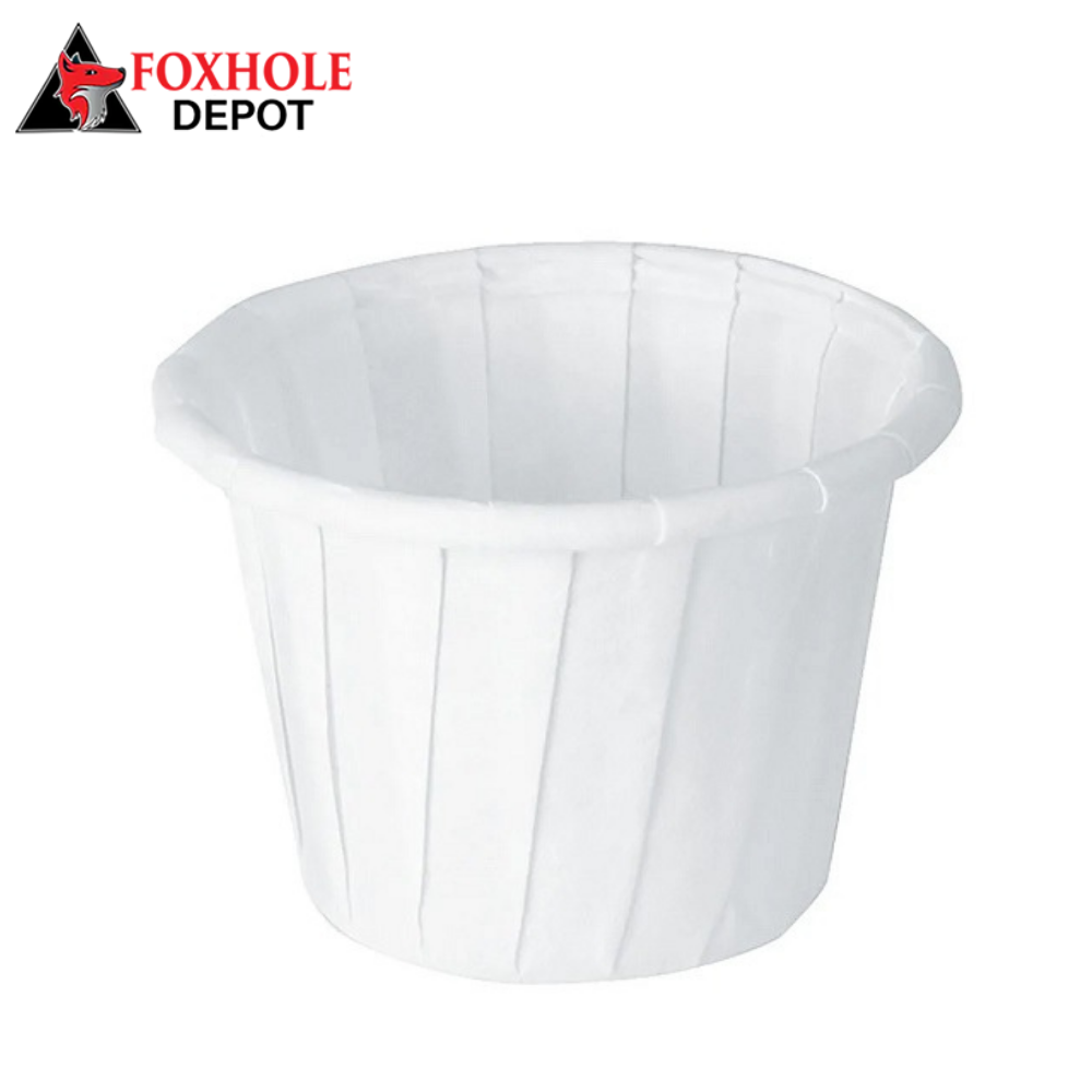 3.25 oz. White Paper Souffle Cups Portion Container - 5000/Case