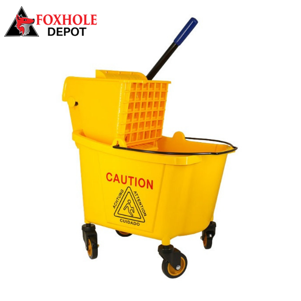 35 Qt. Yellow Commercial Mop Bucket and Side Press Wringer