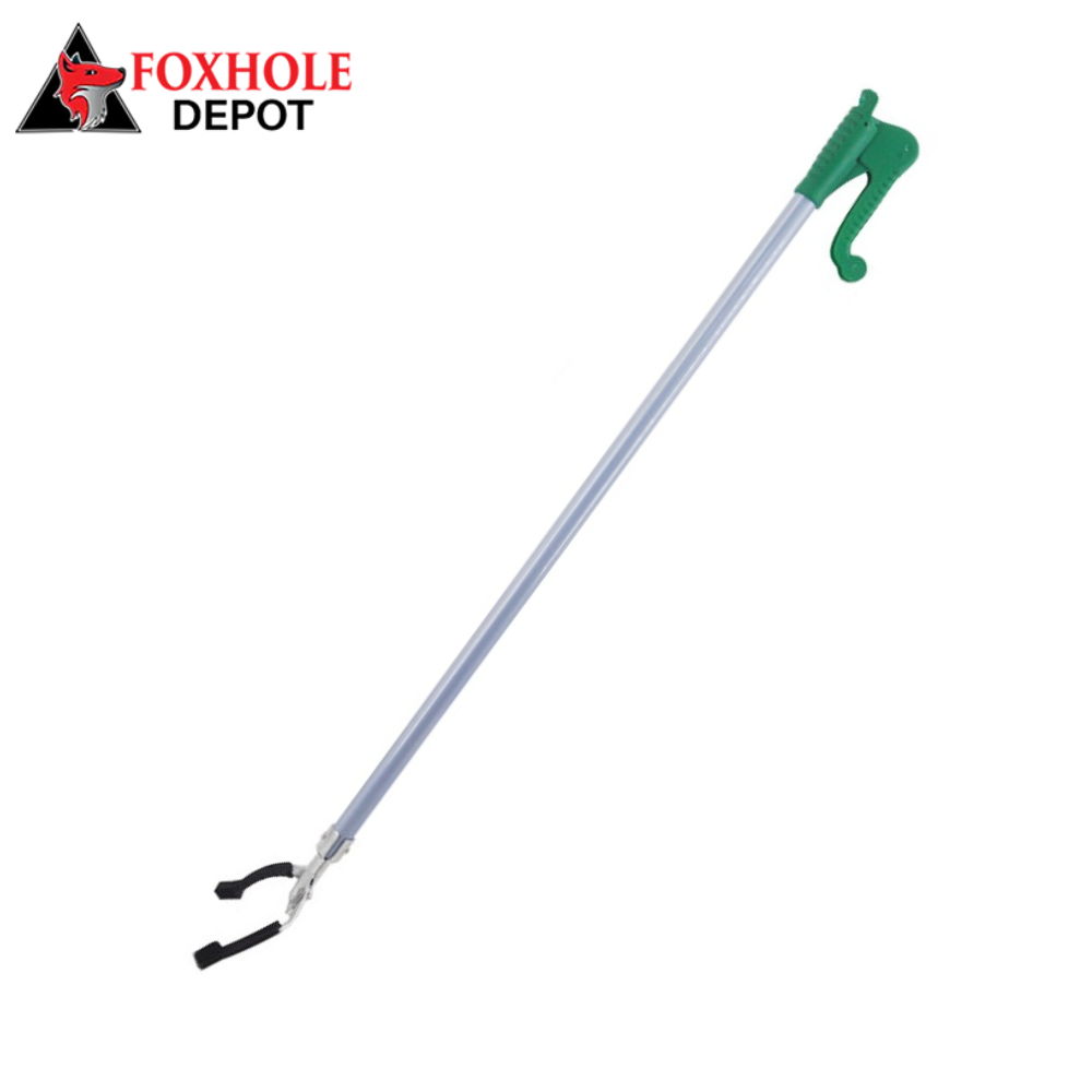 38" Heavy Duty Aluminum Trash Picker Grabber Reacher Pickup Tool - 24/Case