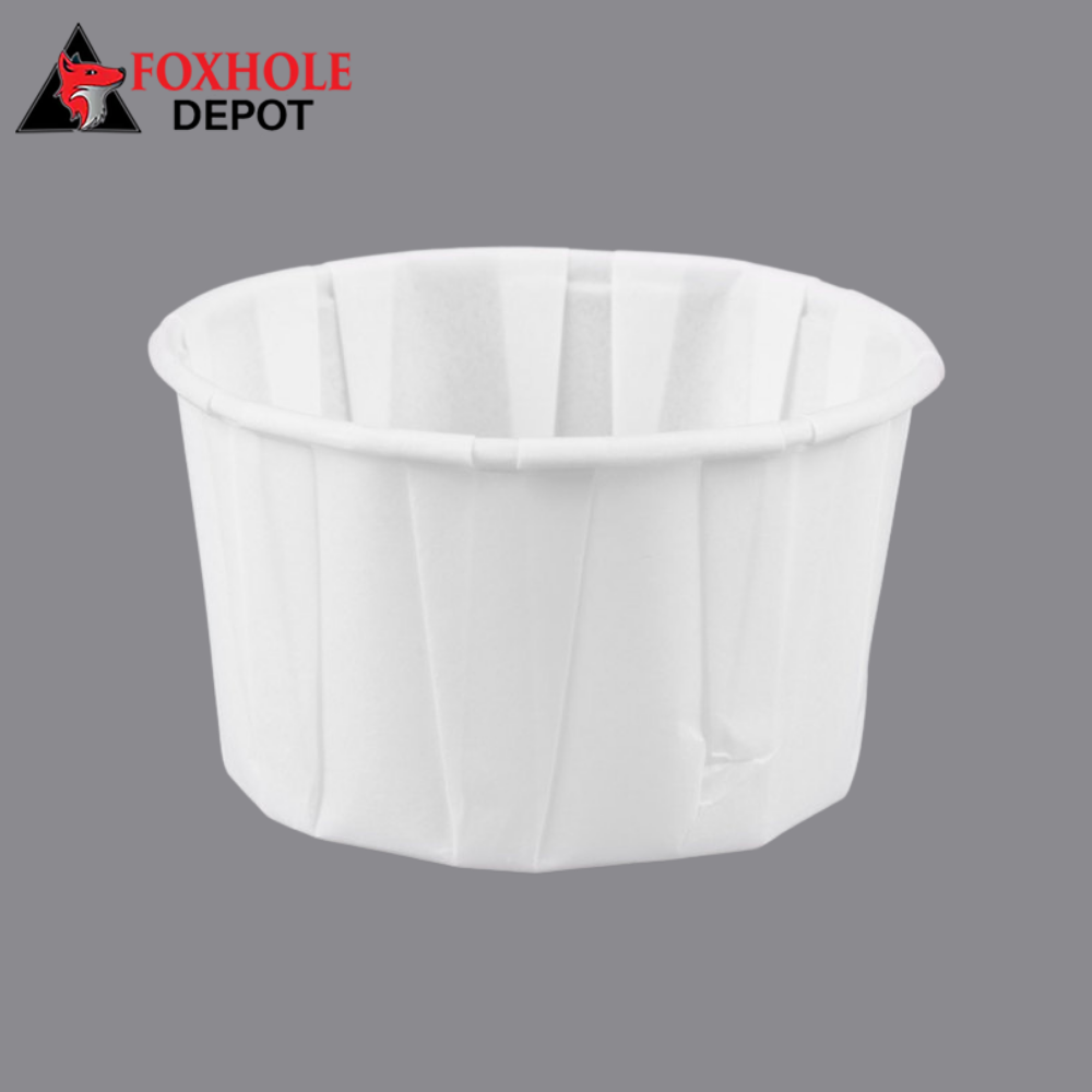 4 oz. White Paper Souffle Cups Portion Container - 5000/Case