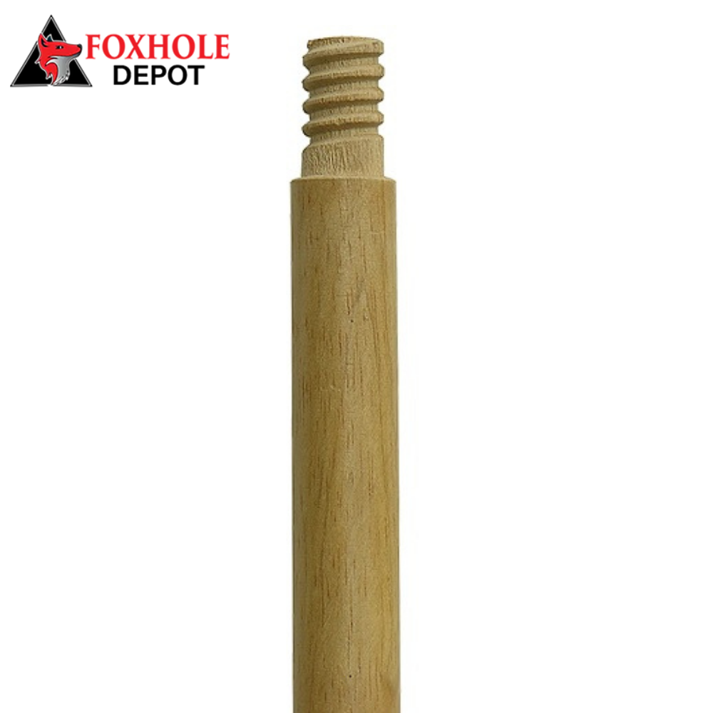 60" x 15/16" Threaded End Wood Broom / Squeegee Handle - 12/Case