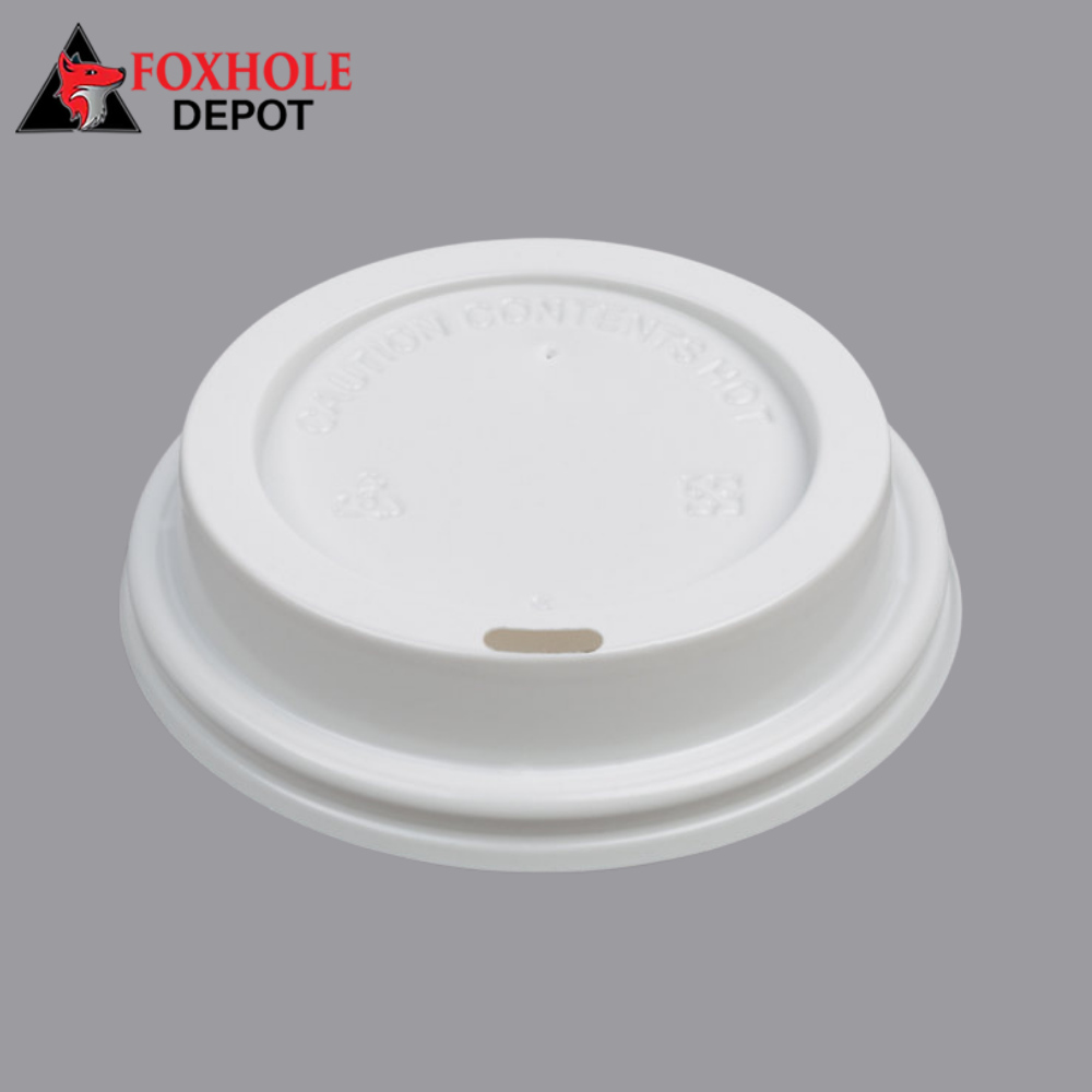8 oz. Hot Paper Cup Travel Lids White - 1000/Case