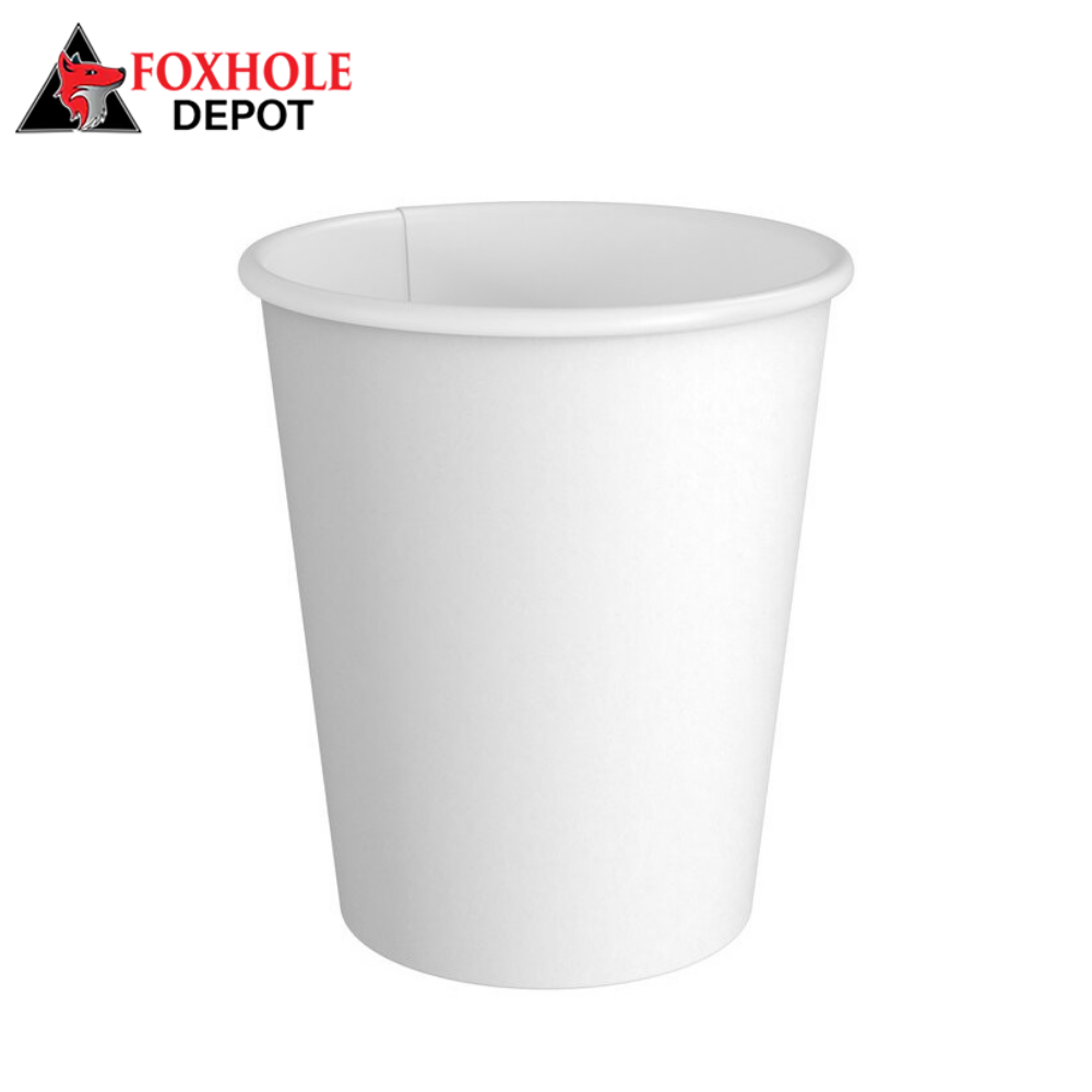8 oz. Paper Hot Cups White - 1000/Case