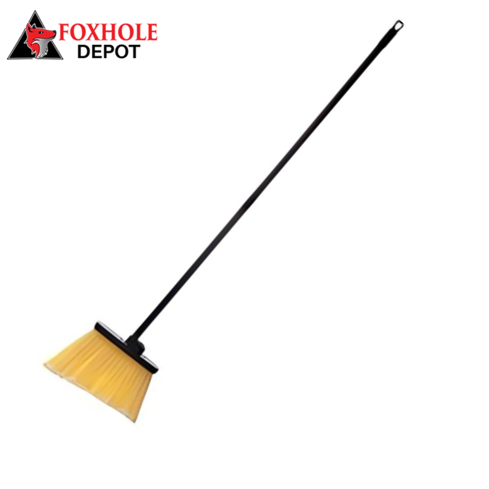 Duo Sweep Medium Duty Angled Broom with Flagged Bristles and 48" Handle