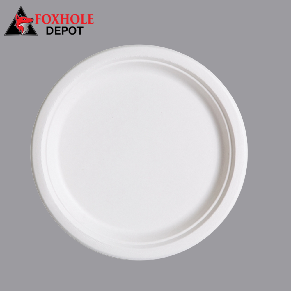 10" Compostable Sugarcane / Bagasse Round Plates - 500/Case