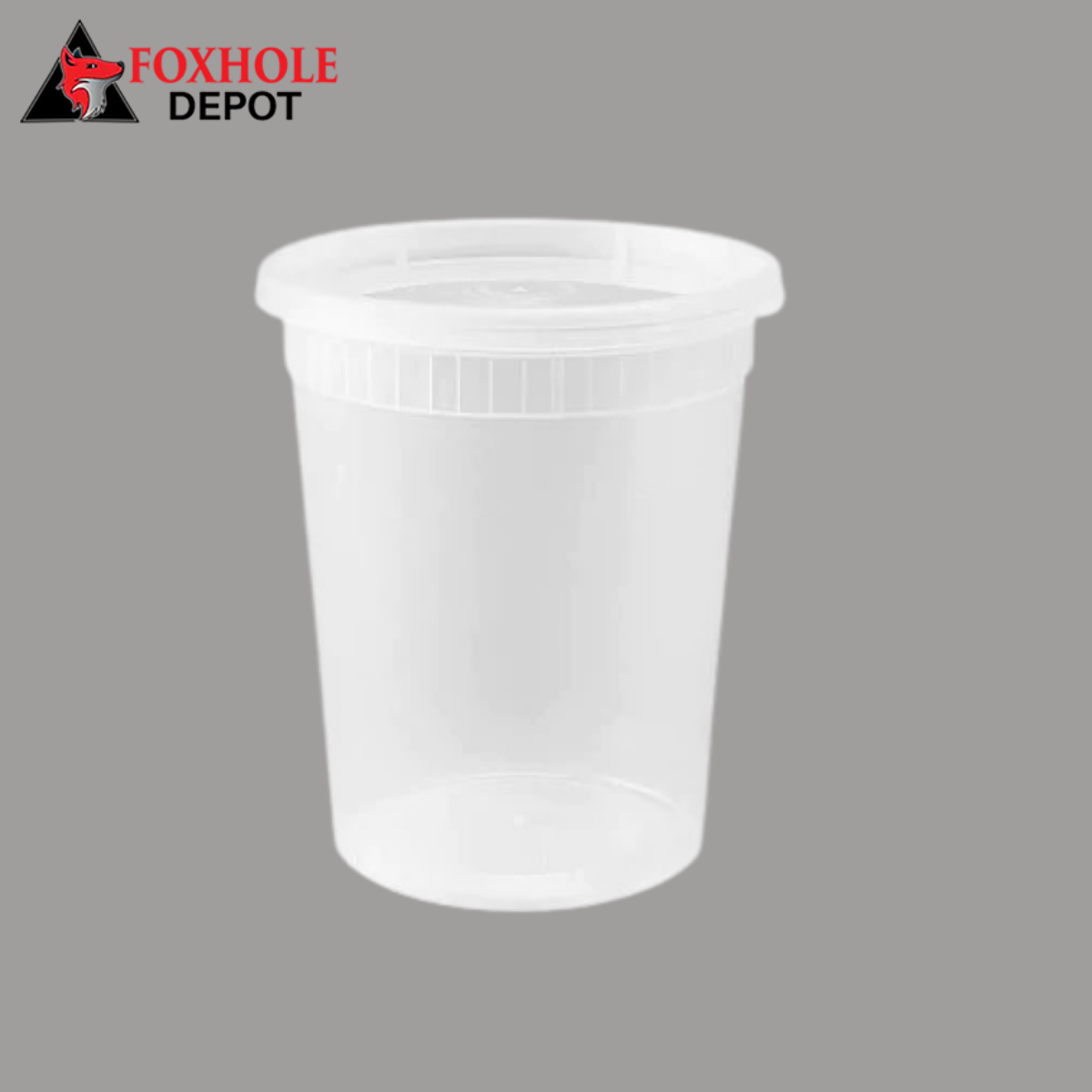 32 oz Heavy Duty Plastic Microwavable Deli Containers with Lids  - 240/Case