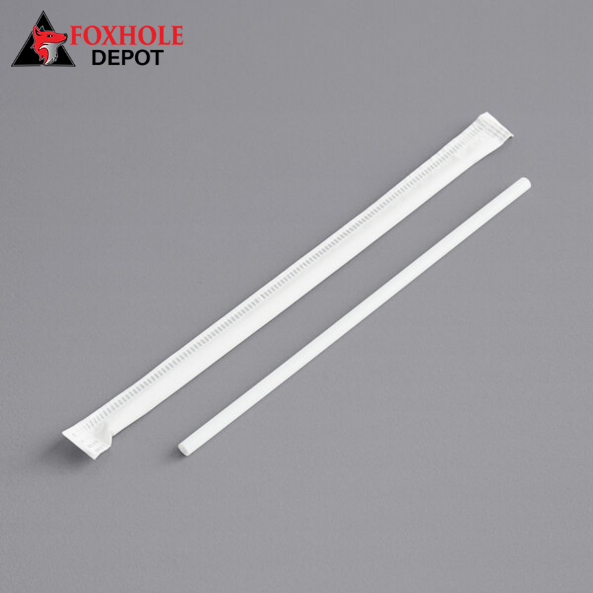 5 3/4" Paper Wrapped Slim Milk Plastic Straw White - 12000Case
