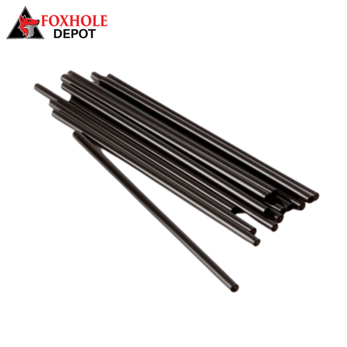 5" Black Plastic Coffee Stirrers / Sip Straws - 10000/Case
