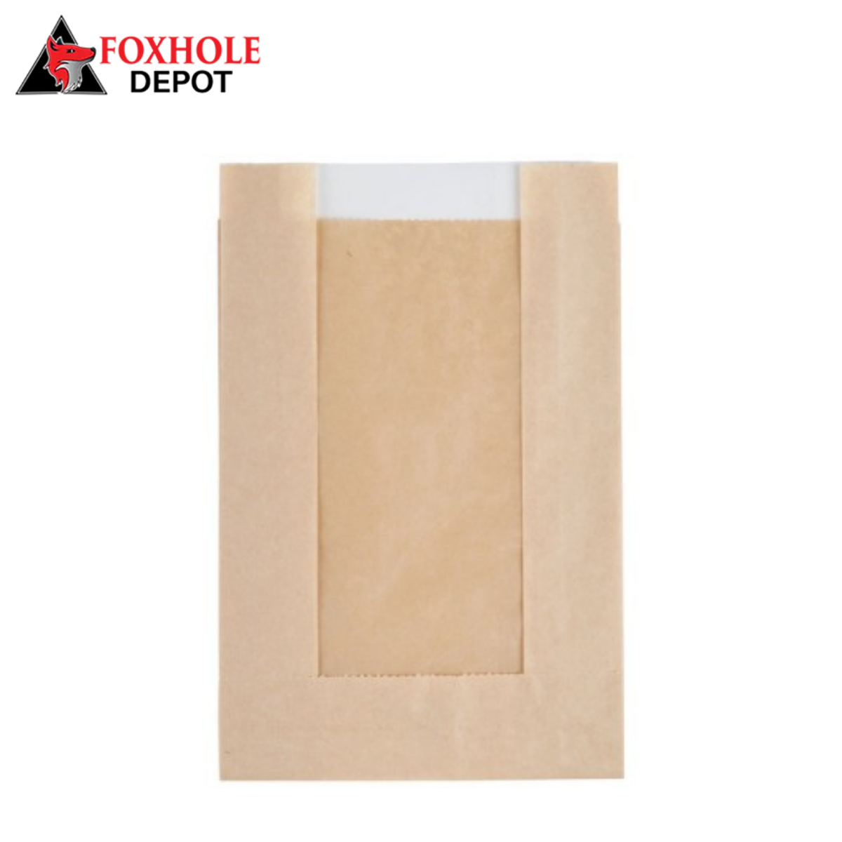 5" x 1.5" x 7" Kraft Grease Resistant Single Serve Window Cookie Bag - 500/Case