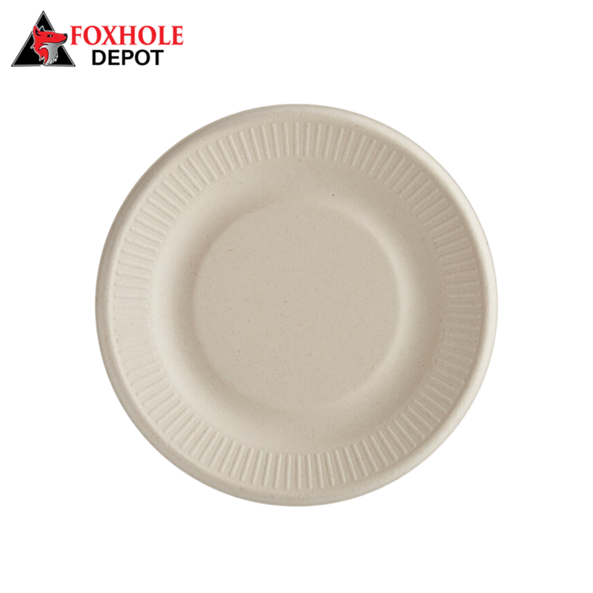 6" Round Compostable Fiber Plate - 1000/Carton