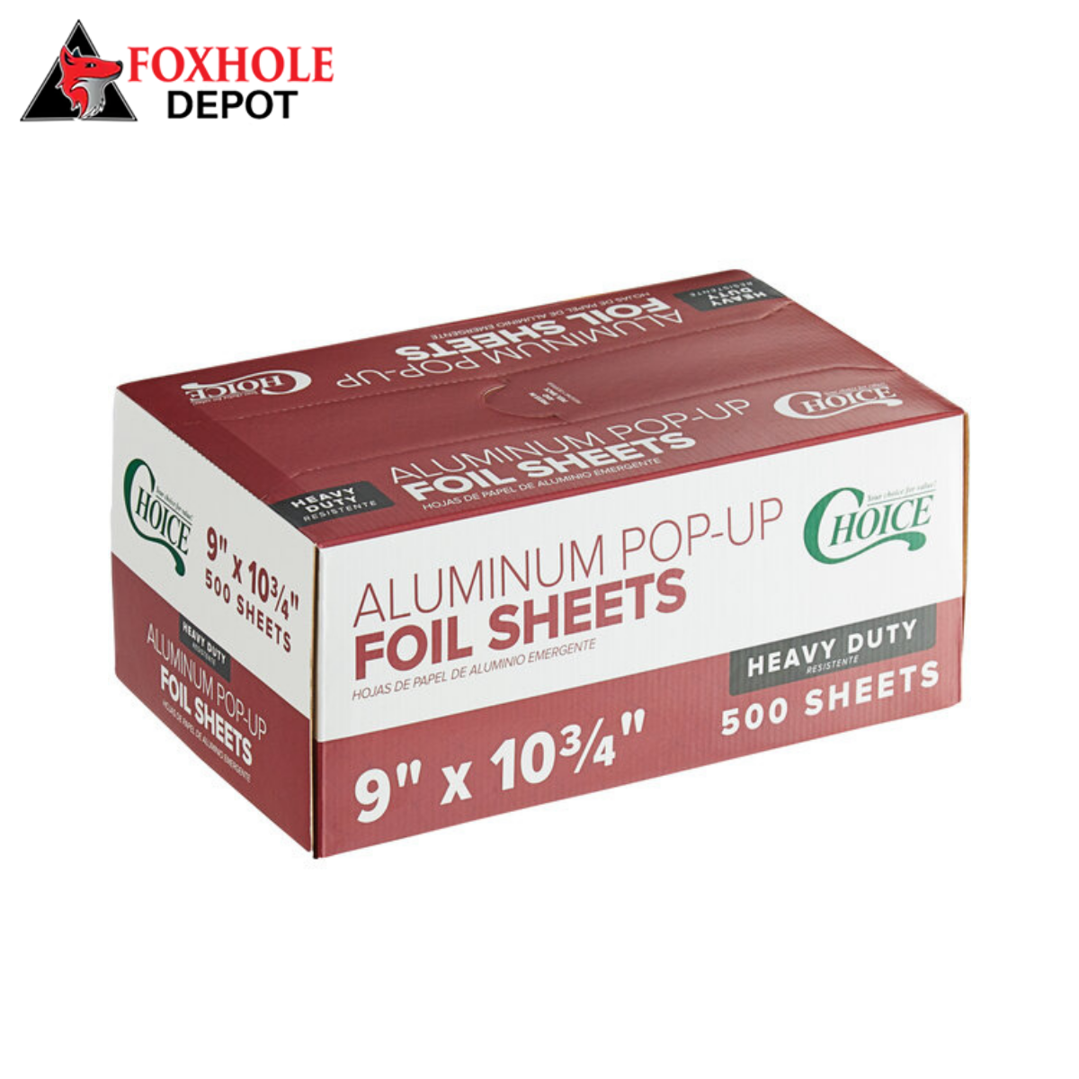 9" x 10.75" Food Service Heavy-Duty Pop-Up Foil Sheets - 3000/Case