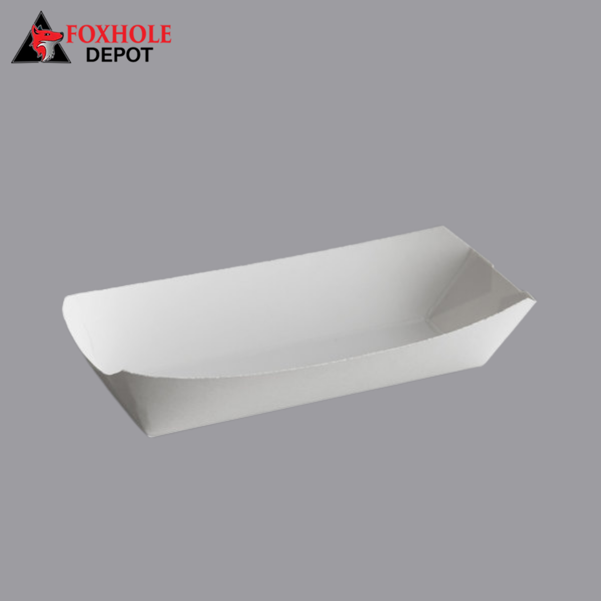 Hot Dog Trays, 7 x 3 3/4 x 1 1/2, White Paper Food Tray - 1000Case