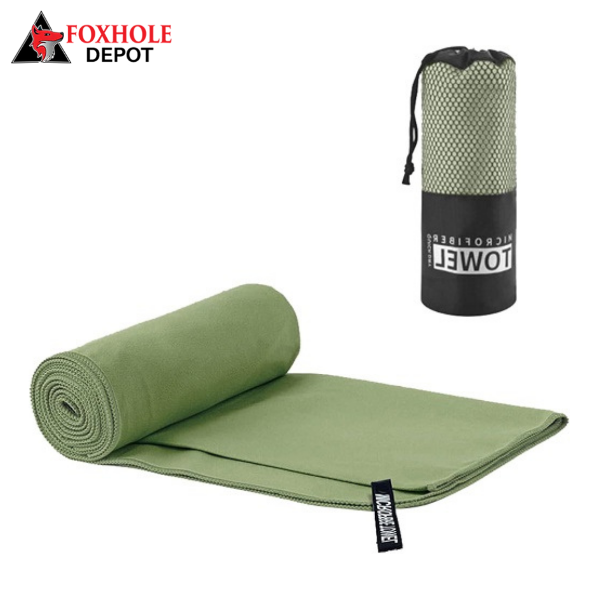 60" x 30" Quick Drying Travel Towel Double-sided Microfiber Towels Super Absorbent Towels for Yoga Sport Gym Camping Beach Hiking Swimming - Army green