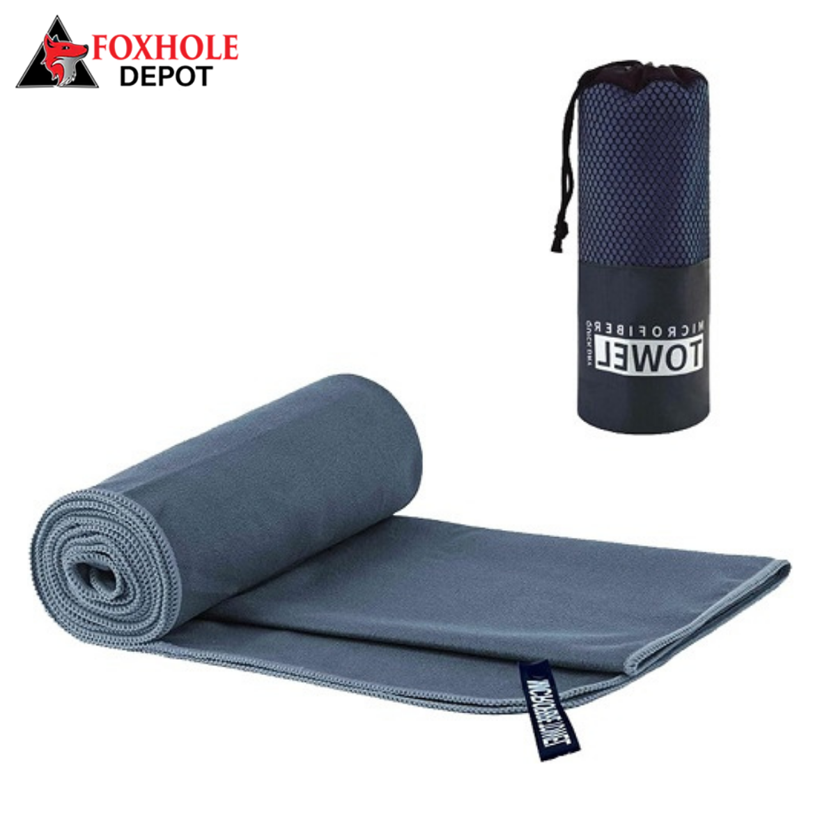 60" x 30" Quick Drying Travel Towel Double-sided Microfiber Towels Super Absorbent Towels for Yoga Sport Gym Camping Beach Hiking Swimming - Navy