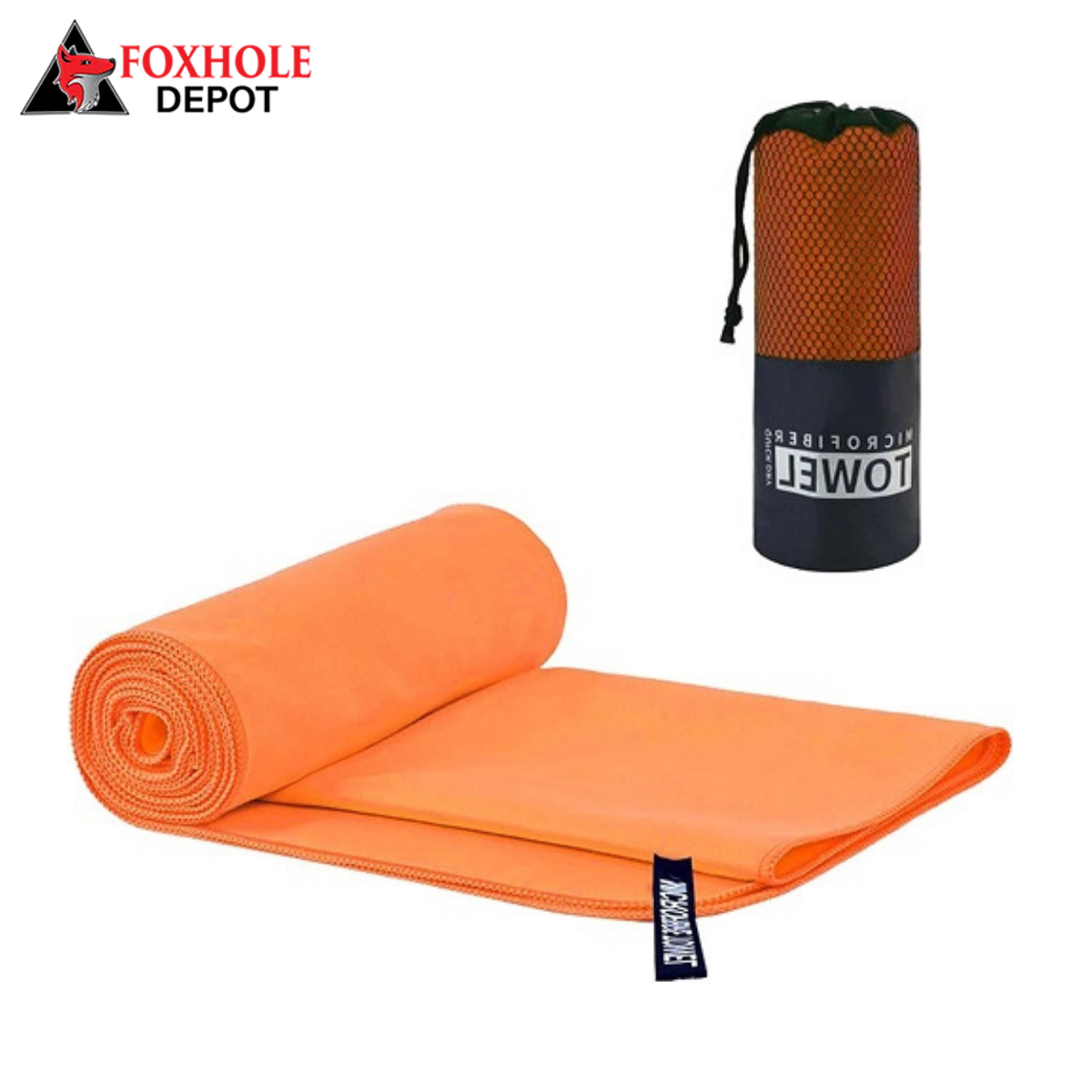 60" x 30" Quick Drying Travel Towel Double-sided Microfiber Towels Super Absorbent Towels for Yoga Sport Gym Camping Beach Hiking Swimming - Orange