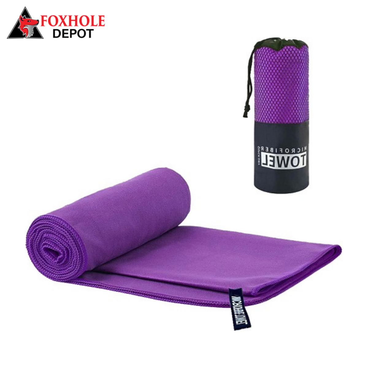 60" x 30" Quick Drying Travel Towel Double-sided Microfiber Towels Super Absorbent Towels for Yoga Sport Gym Camping Beach Hiking Swimming - Purple