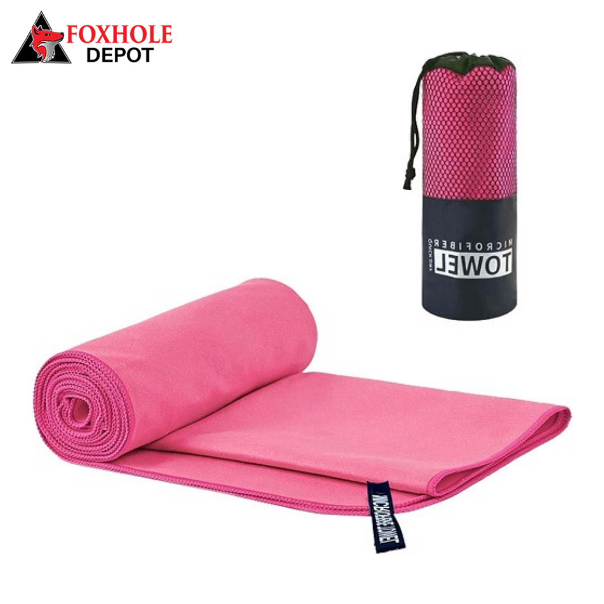 60" x 30" Quick Drying Travel Towel Double-sided Microfiber Towels Super Absorbent Towels for Yoga Sport Gym Camping Beach Hiking Swimming - Rose red