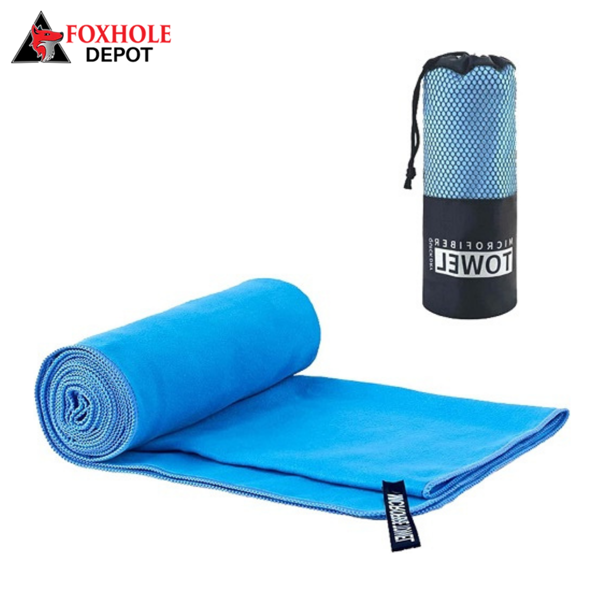 60" x 30" Quick Drying Travel Towel Double-sided Microfiber Towels Super Absorbent Towels for Yoga Sport Gym Camping Beach Hiking Swimming - Sky blue