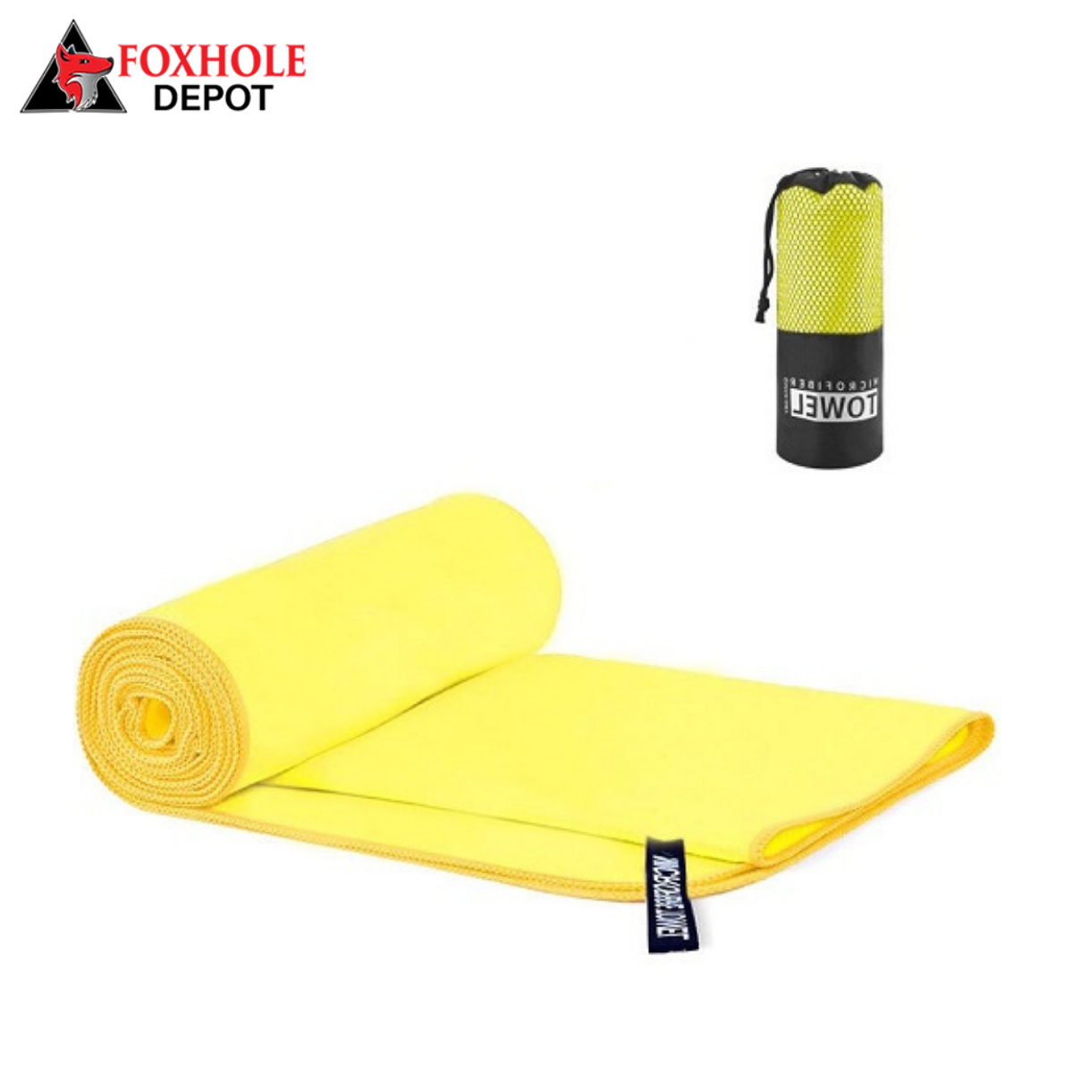 60" x 30" Quick Drying Travel Towel Double-sided Microfiber Towels Super Absorbent Towels for Yoga Sport Gym Camping Beach Hiking Swimming - Yellow