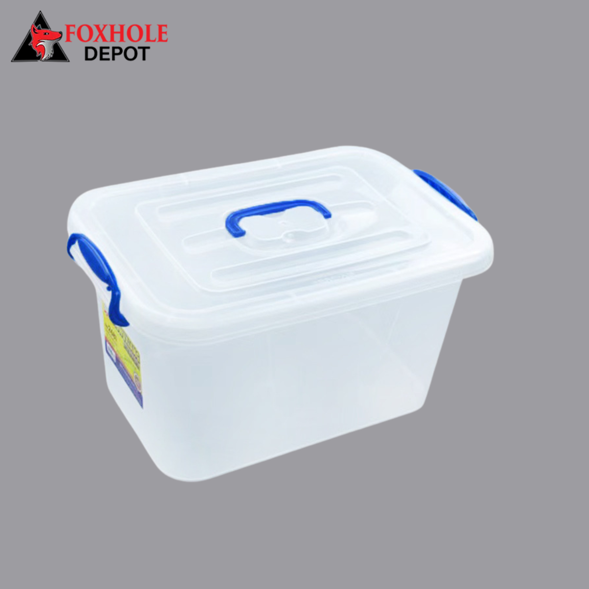 6.5L / 1.72 Gallon Clear Plastic Storage Box Container with Handle and Latches - 36/Case
