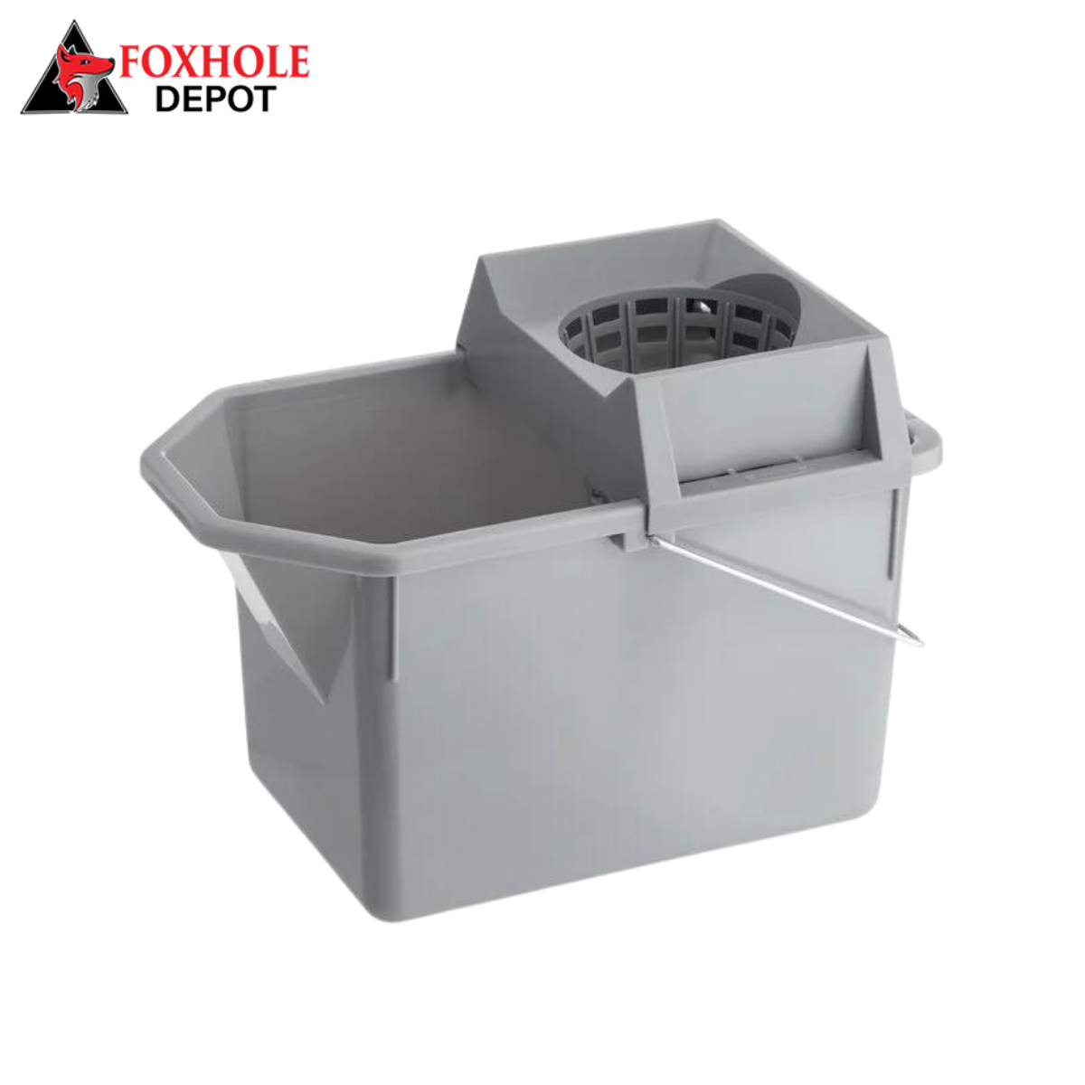 15 Qt. Gray Pail and Mop Strainer Combo