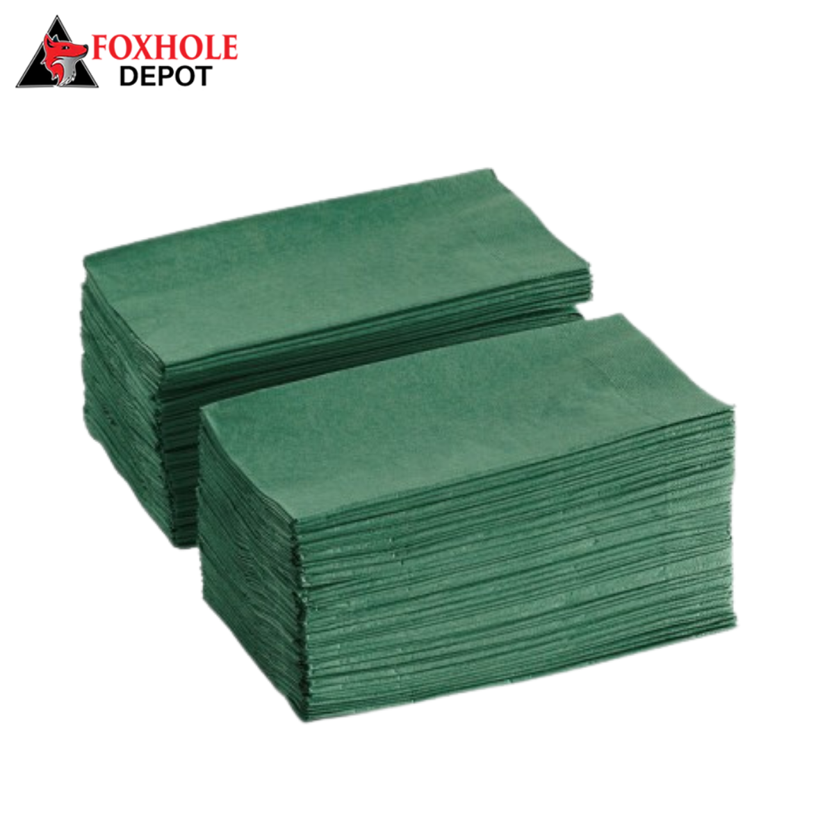 15" x 17" Hunter Green 2-PlyPaper Dinner Napkin - 125/Pack