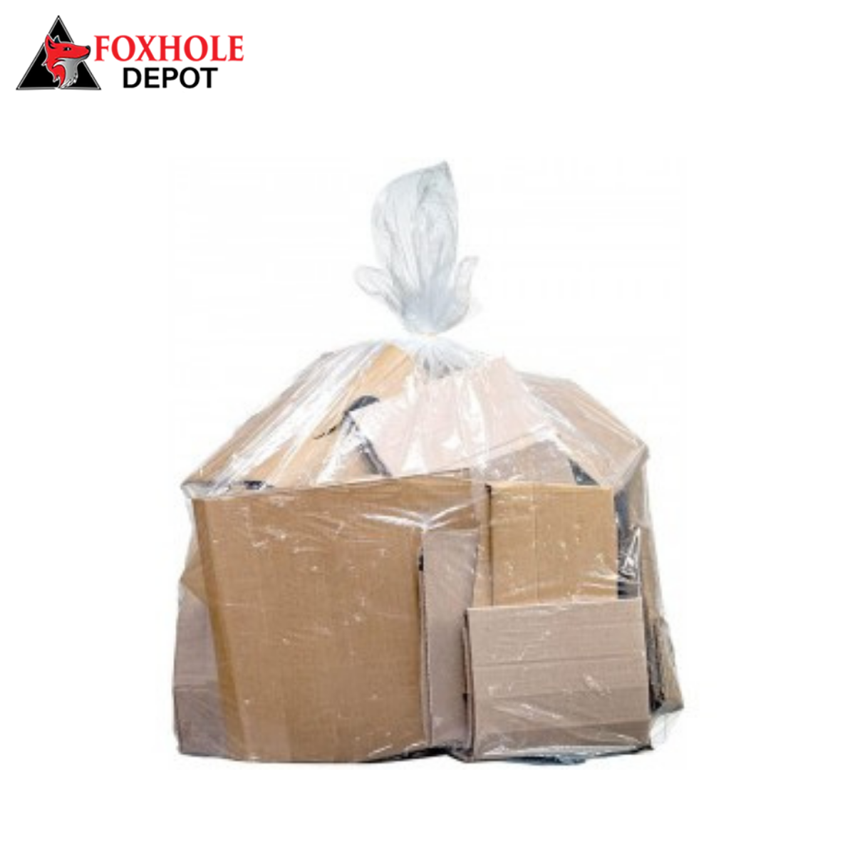 32-33 Gallon Trash Bags 0.9 Mil, 30"W x 36"H, Clear, 200 / Case