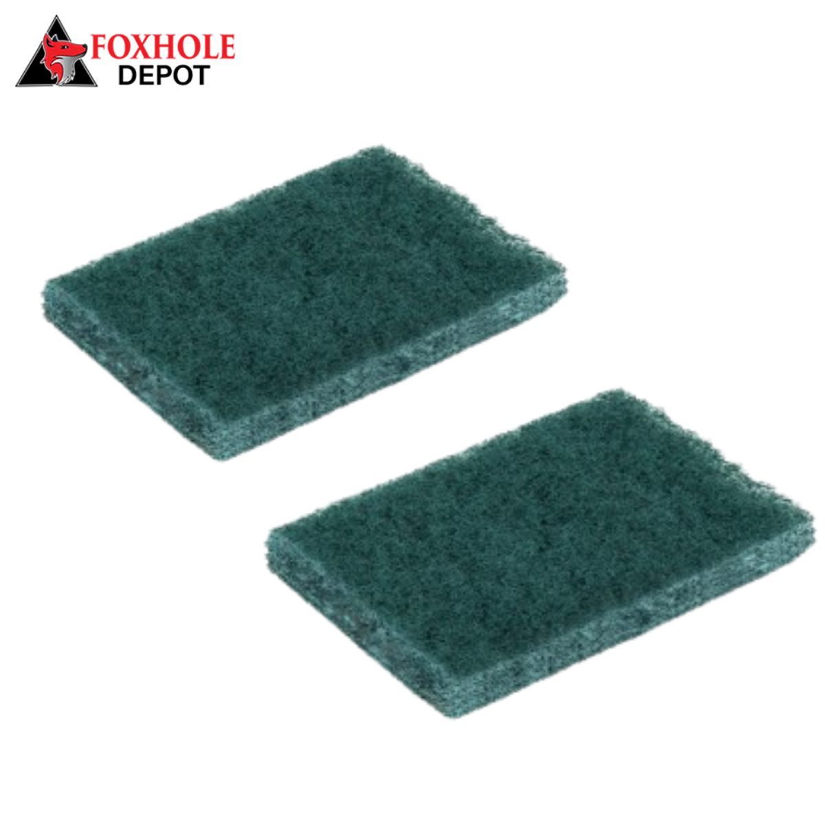 4 1/2" x 3" General Purpose Green Scouring Pad - 40/Case