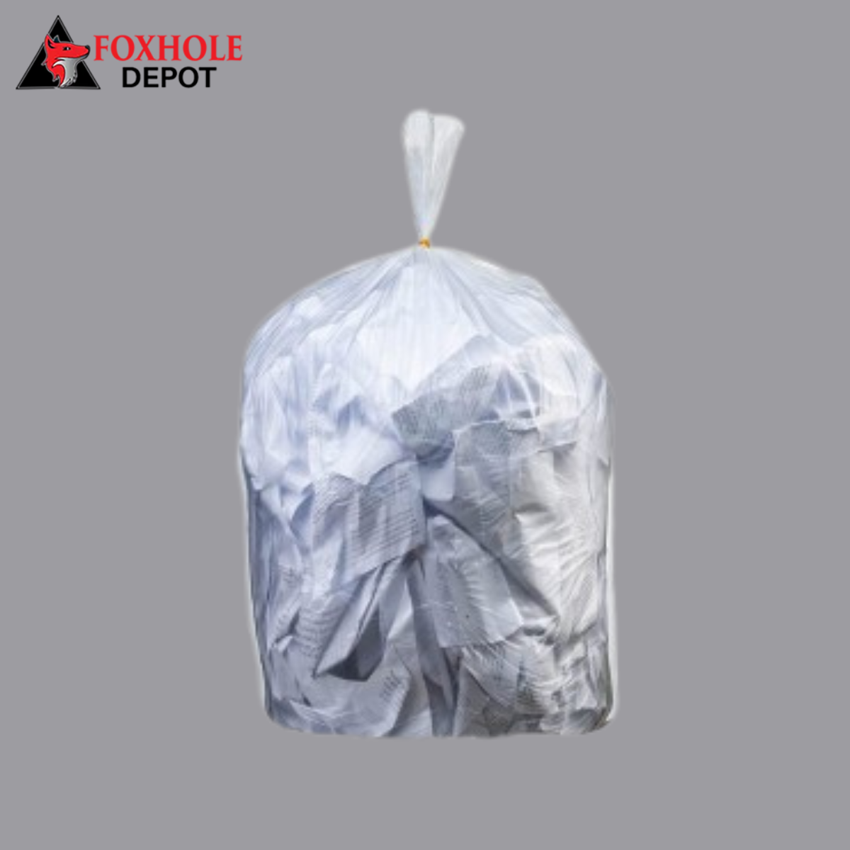 55-60 Gallon Glutton High Density Bags 22 Microns, 36"W x 60"H, Clear, 100 / Case