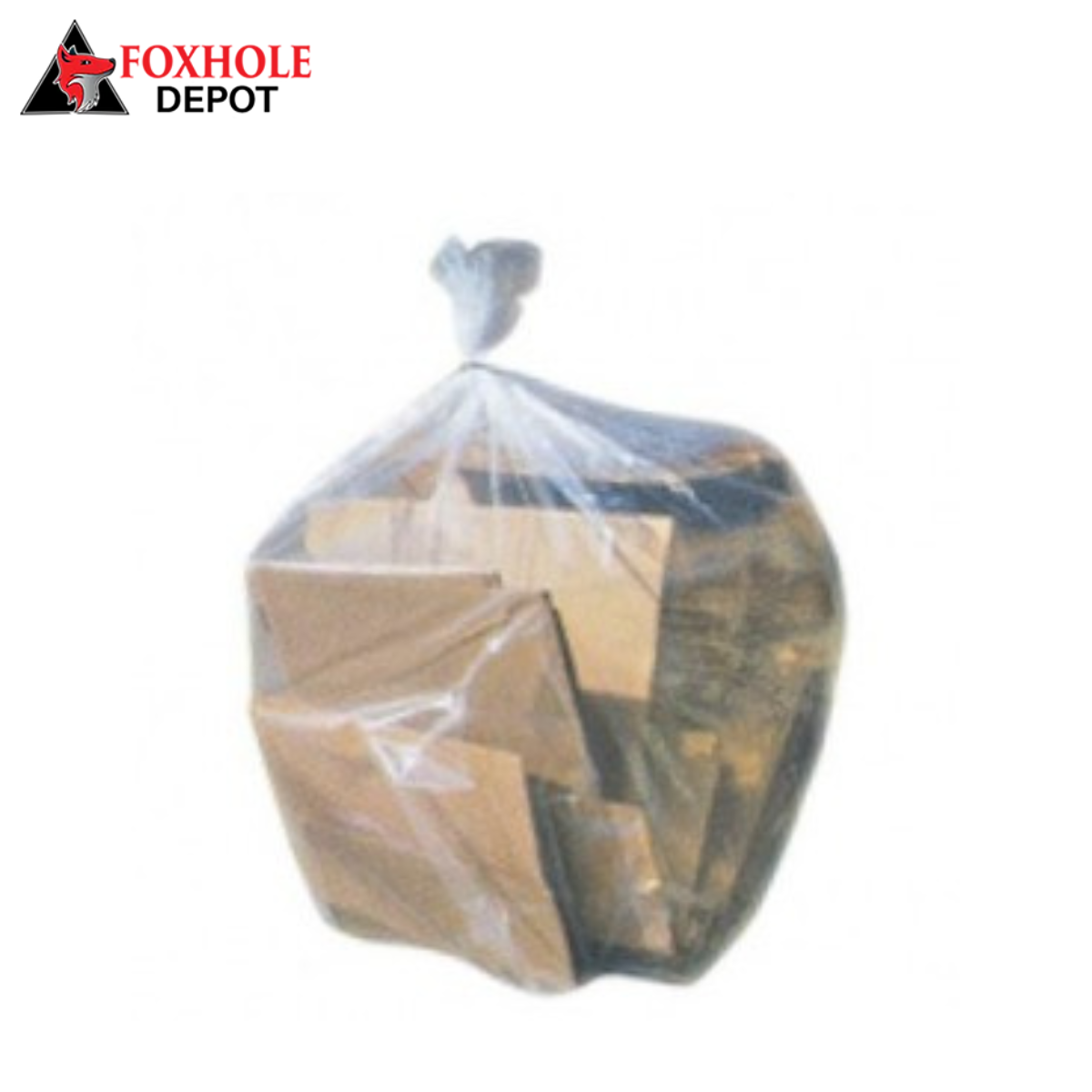 55-60 Gallon Trash Bags1.2 Mil, 38"W x 58"H, Clear, 100 / Case