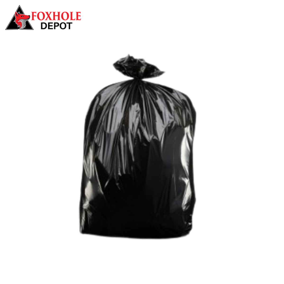 65 Gallon Compatible Trash Bags,1.5 Mil, 50"W x 60"H, Black, 25/Case