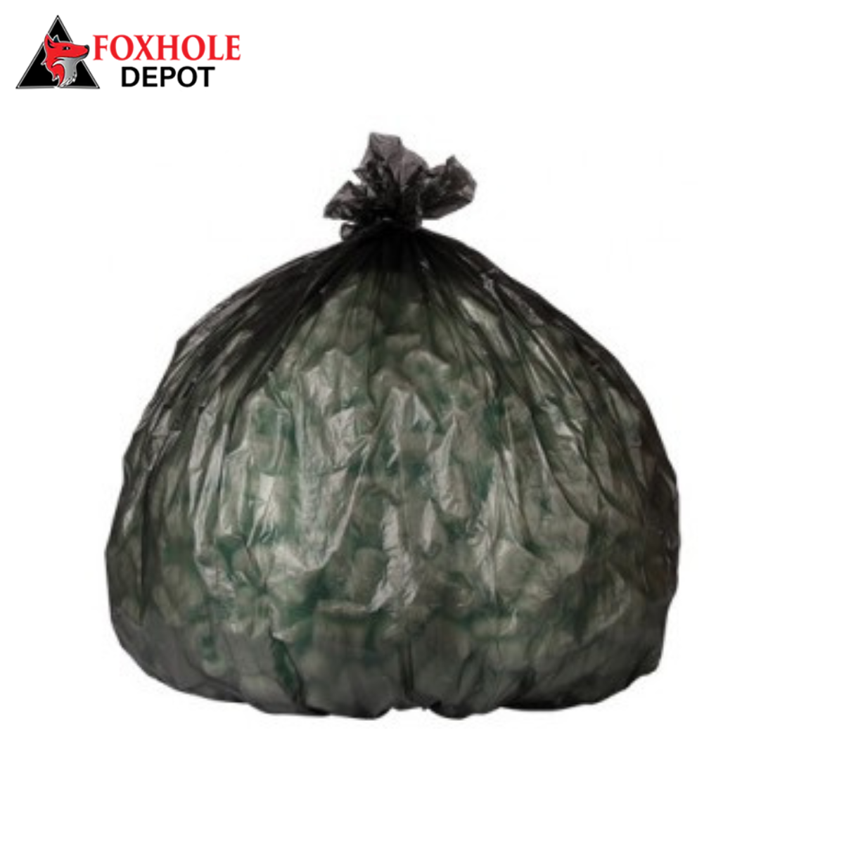 7-10 Gallon  Trash Bags, Black, 8 Microns, 24"W x 24"H, 1000/case