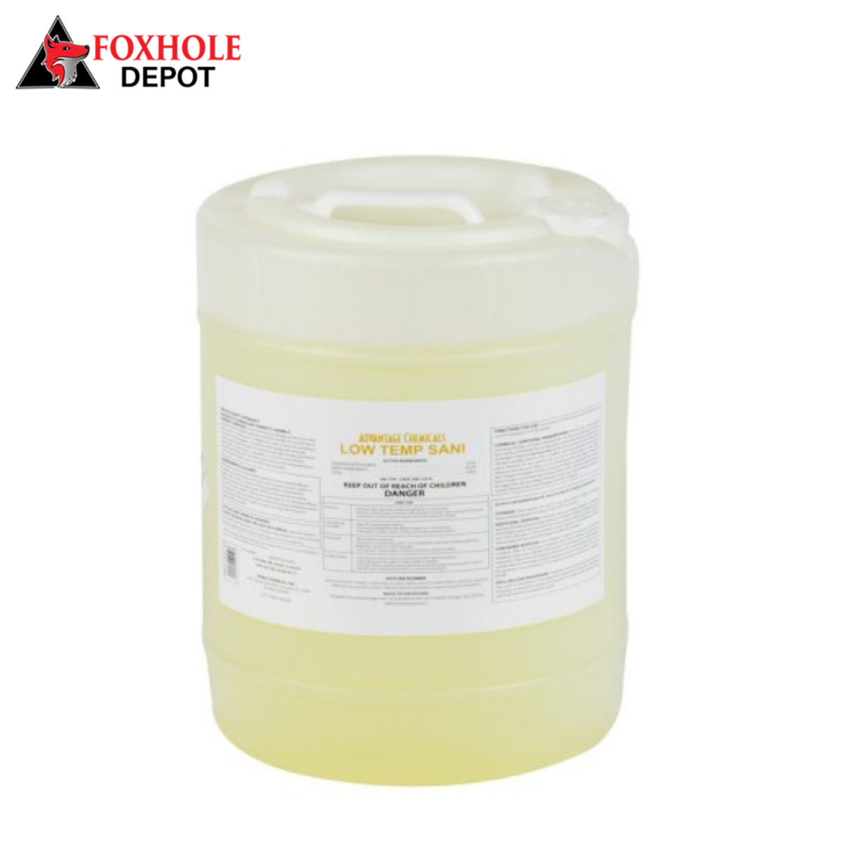 Advantage Chemicals 5 gallon / 640 oz. Low Temperature Dish Washing Machine Sanitizer