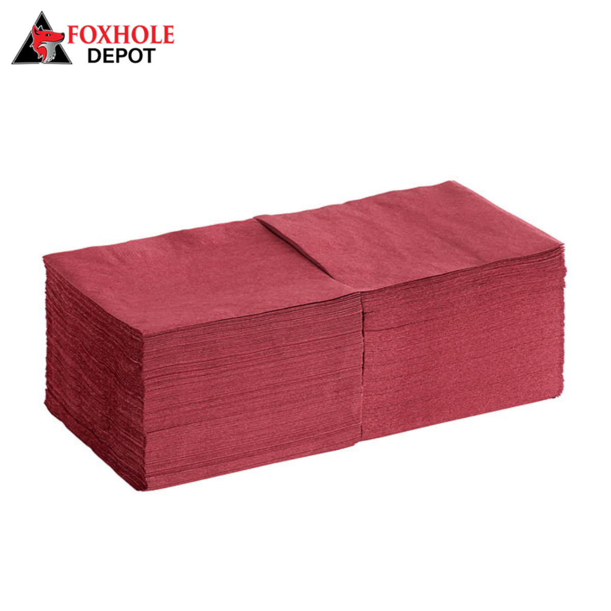 Burgundy 2-Ply Beverage / Cocktail Napkin - 250/Pack