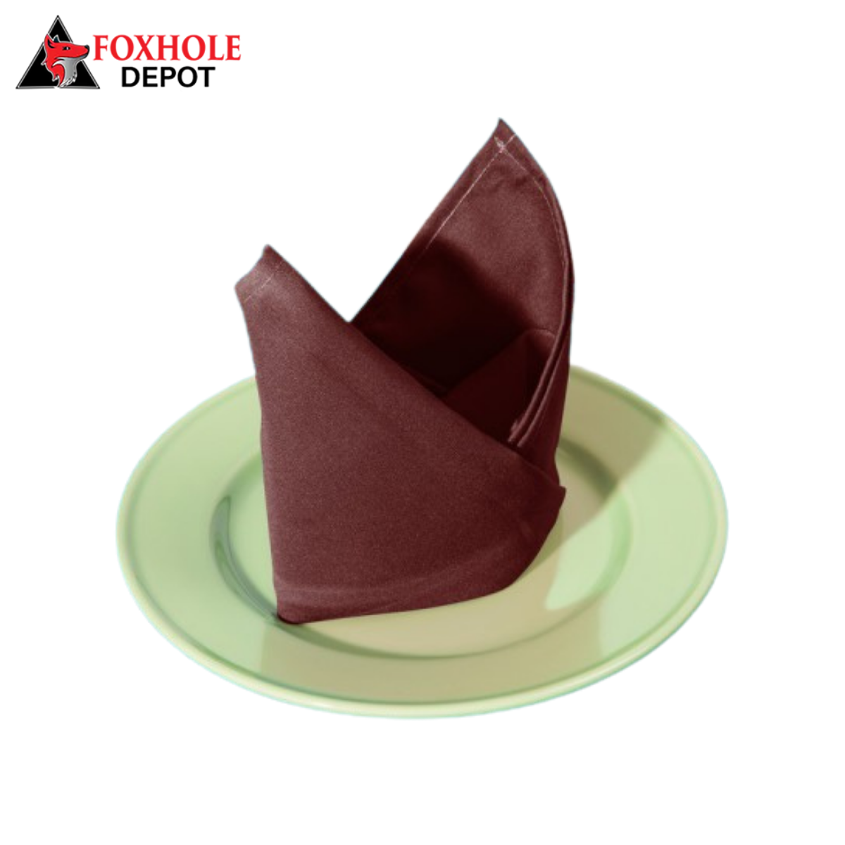 Burgundy 65/35 Polycotton Blend Cloth Napkins, 18" x 18" - 12/Pack