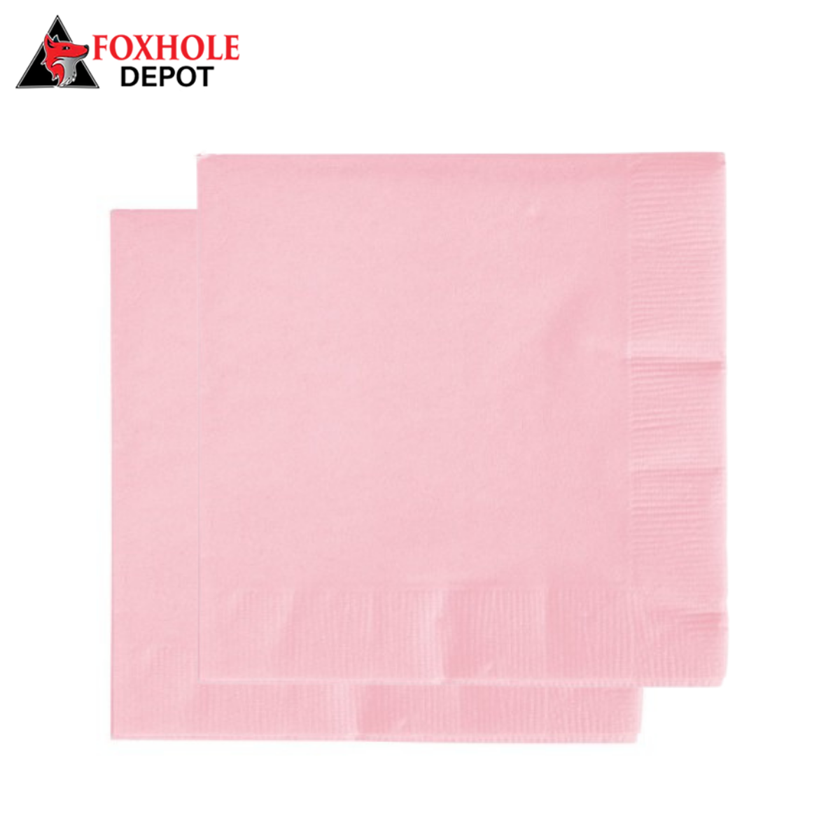 Classic Pink 3-Ply Beverage Napkin - 500/Case