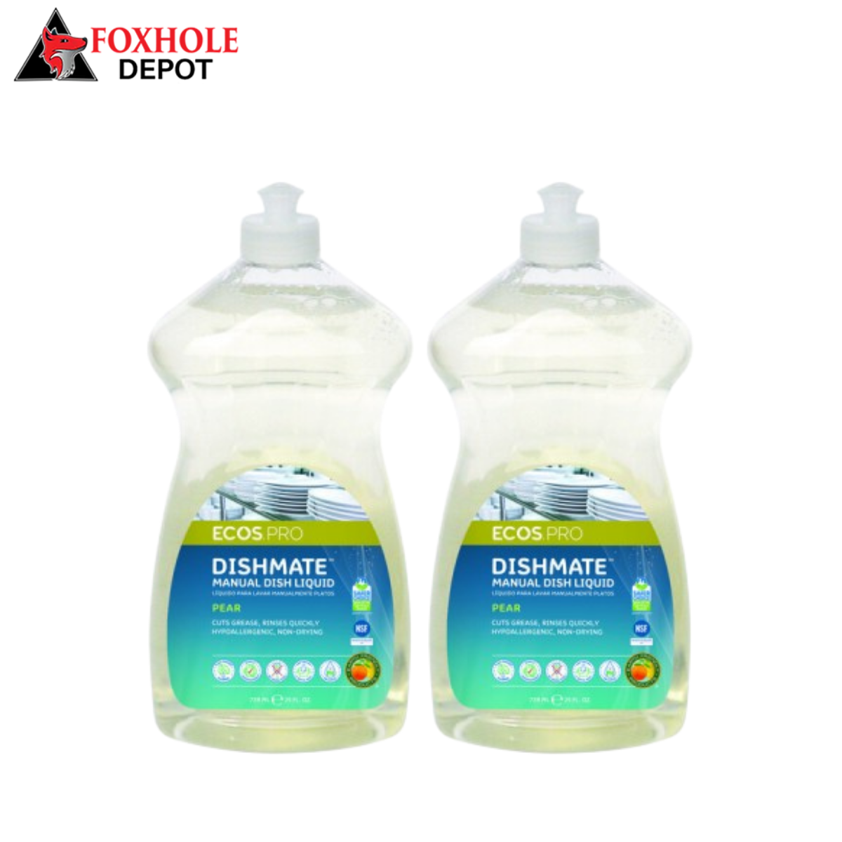 ECOS PL9720/6 Pro Dishmate 25 oz. Pear Scented Manual Dishwashing Liquid - 6/Case